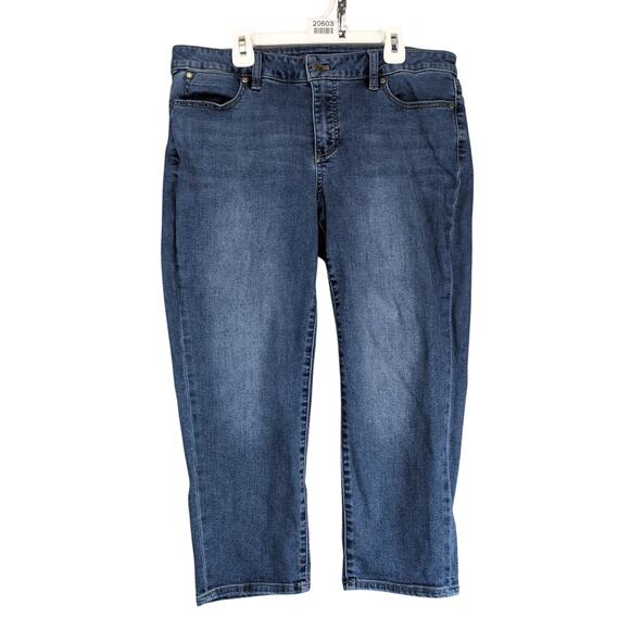 Talbots Signature Crop Jeans Women's 12P Stretch 32x22" Casual Beachy Coastal - Picture 1 of 10